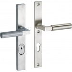 Veiligheidsset smal Bauhaus mat nikkel ongelakt KT achterdeur