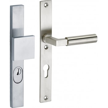 Veiligheidsset smal Bauhaus mat nikkel ongelakt KT voordeur