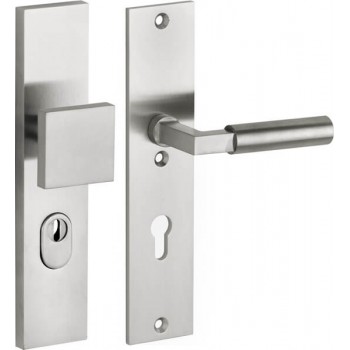 Veiligheidsset Bauhaus mat nikkel ongelakt voordeur KT