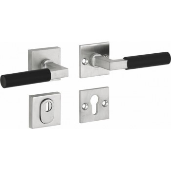 Veiligheidsset Bauhaus mat nikkel ongelakt titaan ebben KT achterdeur