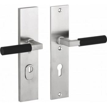 Veiligheidsset Bauhaus mat nikkel ongelakt titaan achterdeur KT