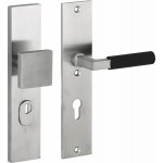 Veiligheidsset Bauhaus mat nikkel ongelakt titaan voordeur KT