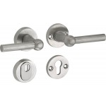 Veiligheidsset Chemin de Fer mat nikkel ongelakt achterdeur KT op rozet