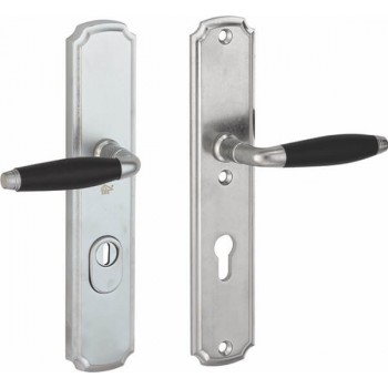 Veiligheidsset Bonton nouveau ebben antiek nikkel KT achterdeur