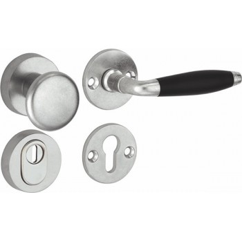 Voordeurset Bonton ebben antiek nikkel/antiek chroom KT