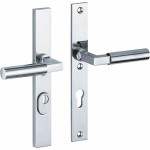 Veiligheidsset smal Bauhaus glans chroom achterdeur KT