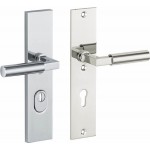 Veiligheidsset Bauhaus glans chroom/glans nikkel achterdeur KT