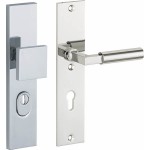 Veiligheidsset Bauhaus glans chroom/glans nikkel voordeur KT