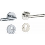 Veiligheidsset Art Deco glans chroom/glans nikkel KT achterdeur