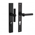 Veiligheidsset smal Chemin de fer mat zwart voordeur KT