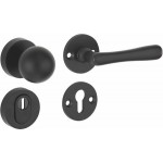 Veiligheidsset Linea mat zwart kogel voordeur KT