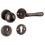 Veiligheidsset Linea antiek brons kogel voordeur KT