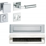 WB-13 Bauhaus voordeurset glans nikkel/glans chroom