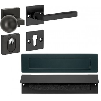 WB-16 Kare voordeurset mat zwart