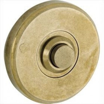 Beldrukker Vivo rond messing getrommeld ongelakt