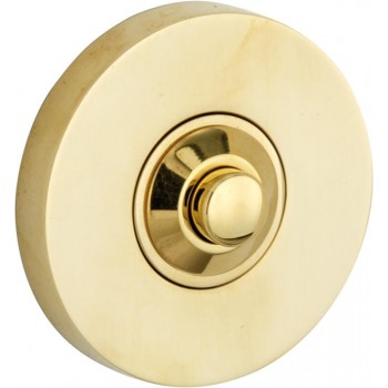 Beldrukker Vivo rond messing ongelakt