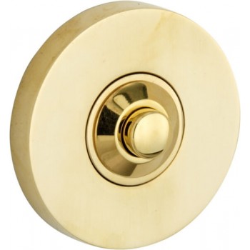 Beldrukker Vivo rond messing gepolijst gelakt titaan