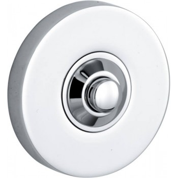 Beldrukker Vivo rond glans chroom