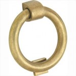 Deurklopper Anello messing getrommeld ongelakt