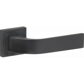 Deurkruk Trinity vierkant rozet mat zwart titaan