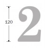 Huisnummer Roman 120mm messing gepolijst gelakt titaan