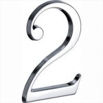 Huisnummer Roman 120mm glans chroom