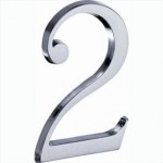 Huisnummer Roman 120mm mat chroom