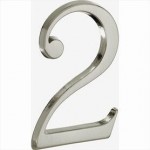 Huisnummer Roman 120mm mat nikkel titaan