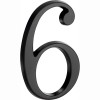 Huisnummer Roman 120mm messing mat zwart