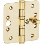 Kogellager scharnier 89x89mm messing gepolijst gelakt titaan vlak SKG***