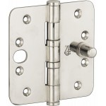 Kogellager scharnier 89x89mm glans chroom vlak SKG***