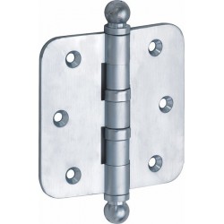 Kogellager scharnier 89x89 mat chroom bol