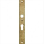 Veiligheidsschild Bauhaus smal BI messing getrommeld ongelakt