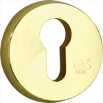 Cilinderrozet SKG Elegant BU messing ongelakt