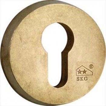 Cilinderrozet SKG Elegant BU messing getrommeld ongelakt