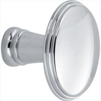 Knop Art-Deco tbv SKG schild glans chroom