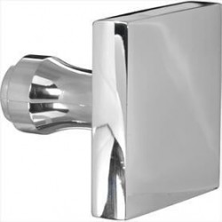 Deurknop Bauhaus tbv SKG schild glans chroom