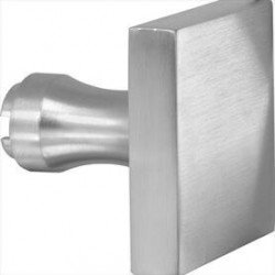 Deurknop Bauhaus tbv SKG schild mat chroom