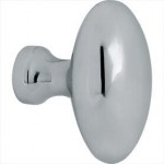 Deurknop Ei tbv SKG schild glans chroom (vast)