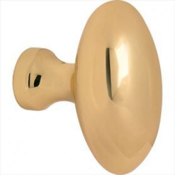 Deurknop Ei tbv SKG schild messing ongelakt (vast)