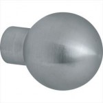 Deurknop kogel tbv SKG schild mat chroom