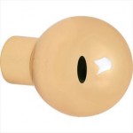 Deurknop Kogel tbv SKG schild messing ongelakt