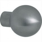 Deurknop kogel tbv SKG schild mat nikkel titaan