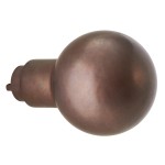 Deurknop kogel tbv SKG schild antiek brons