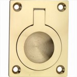 Luikring rechthoekig 40x30mm messing gepolijst gelakt