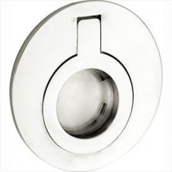 Luikring rond 50mm glans nikkel