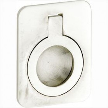 Luikring verdekt 50x38mm glans nikkel Luikring verdekt 50x38mm glans nikkel