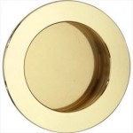 Schuifdeurkom rond 48mm messing gepolijst gelakt