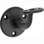 Leuninghouder Elegant vlak mat zwart