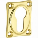 Cilinderrozet messing ongelakt